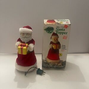 Vintage GE Merry Midget Lighted Santa Tree Topper in Box